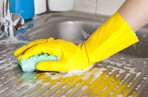 Detailed kitchen and bathroom cleaning in a Tufnellpark property