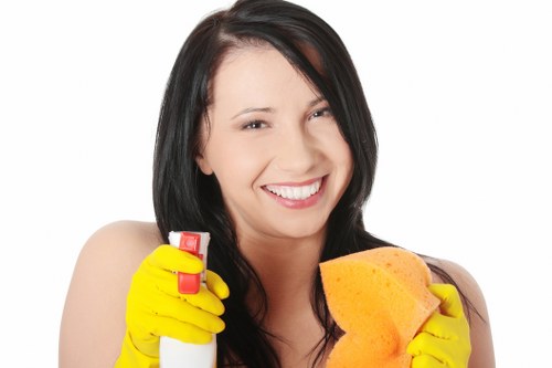 Cleaner reporting a hazard and following emergency procedures