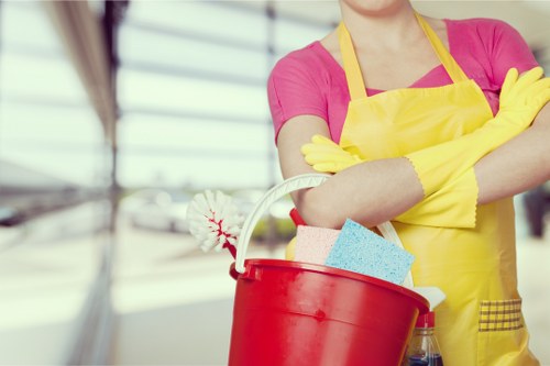 Clean kitchen and living space during domestic cleaning in Tufnellpark